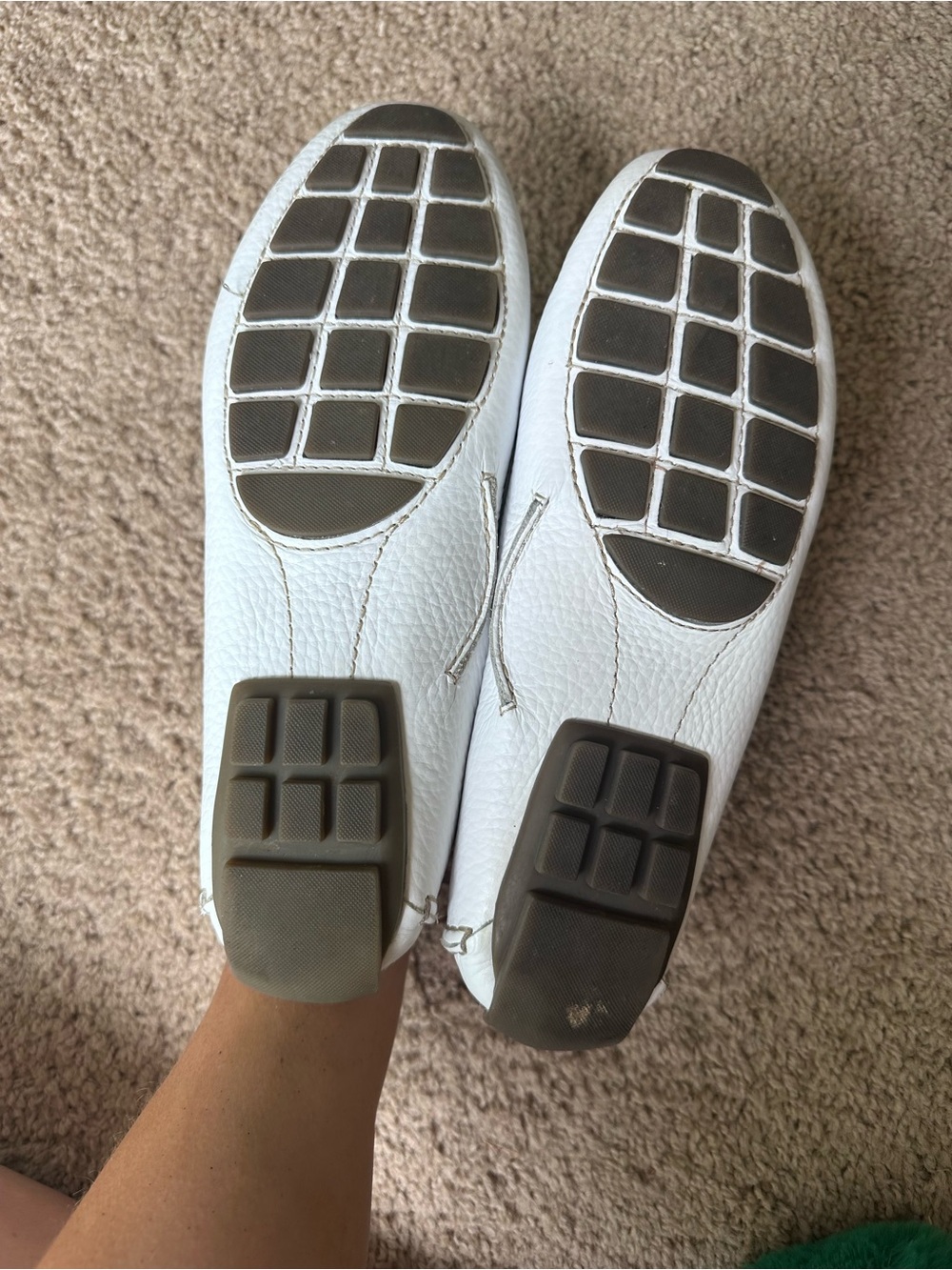Clarks Artisan White Studded Leather Loafers - Picture 2 of 3